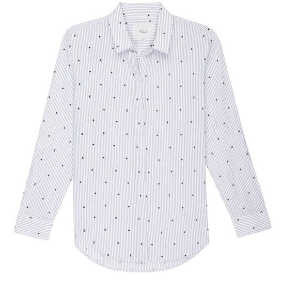 RAILS Taylor Flocked in Moons and Stars Button Down Shirt - Picture 3 of 7